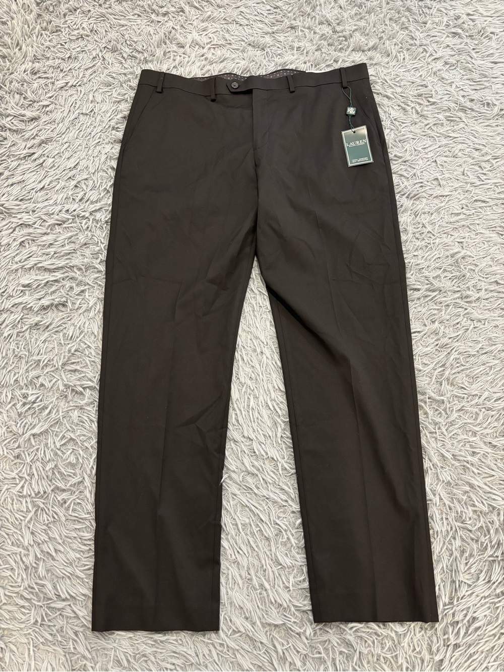 NEW Lauren Ralph Lauren Men 40x32 Black Emory Total Comfort Dress Pants Trousers